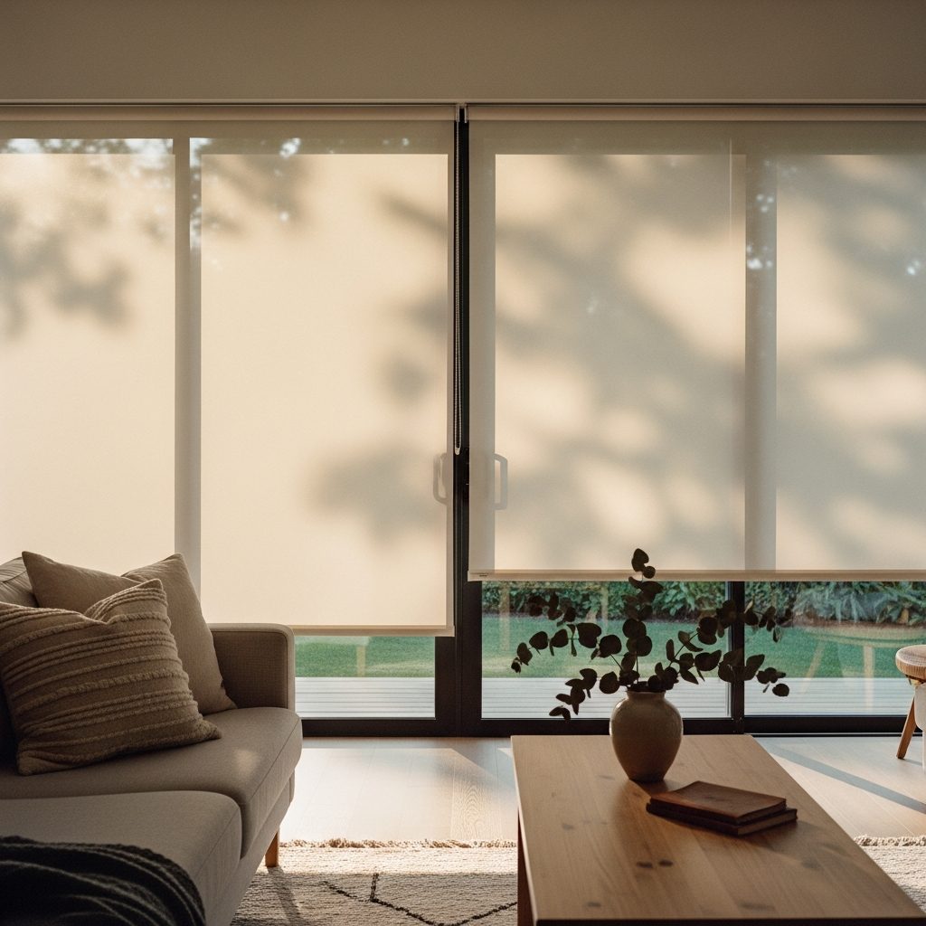 Solar Roller Shades – Reduces Glare & Maintains Outdoor Views