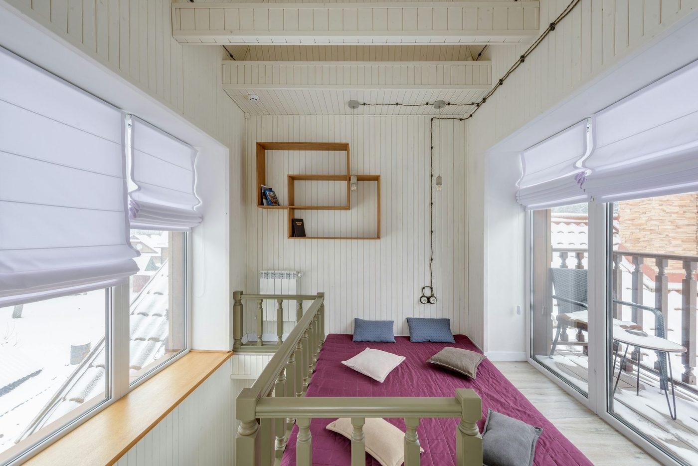 Roman Shades in an upstairs venue