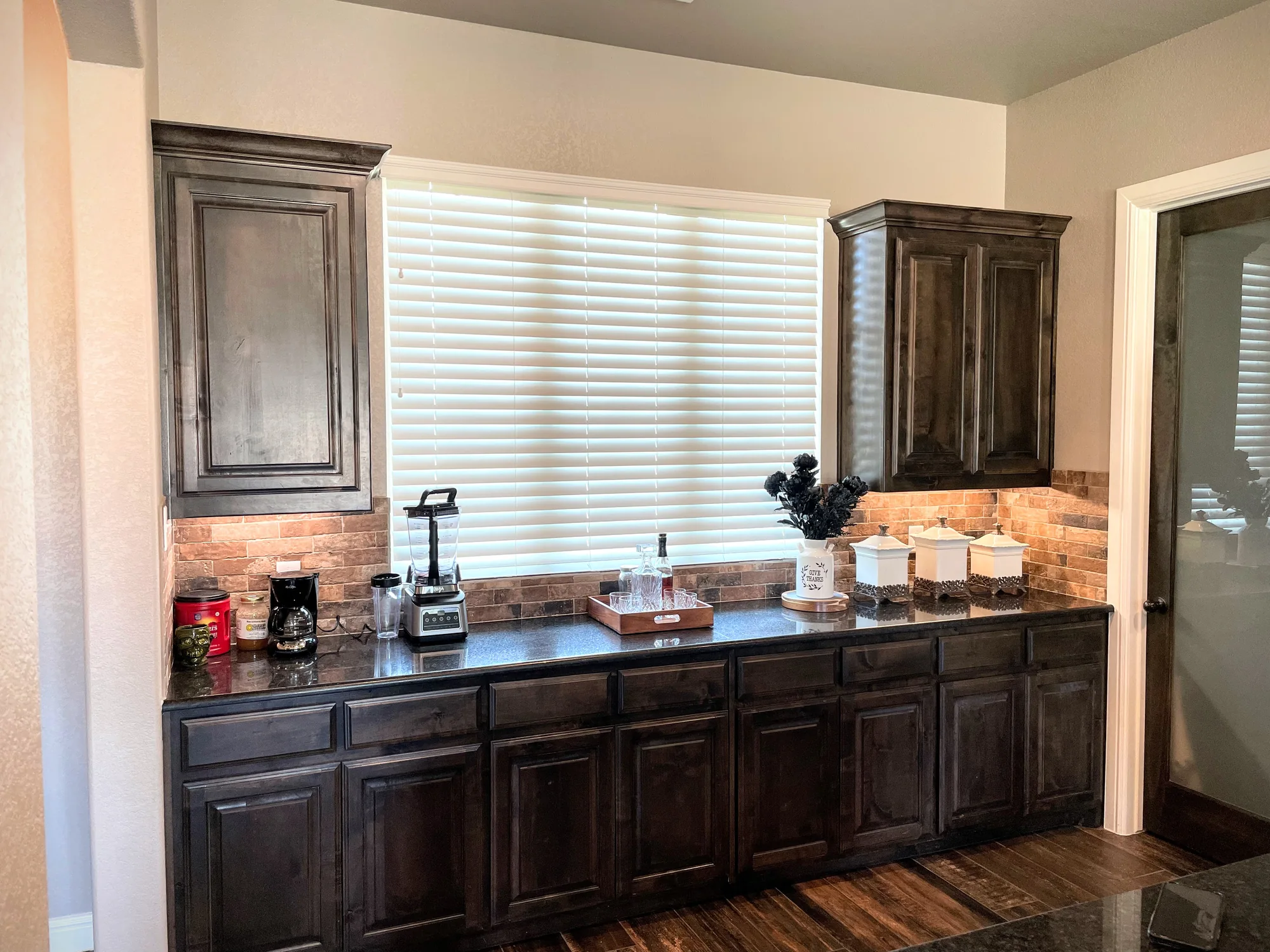 Custom Blinds on a wide window in Arlington, TX