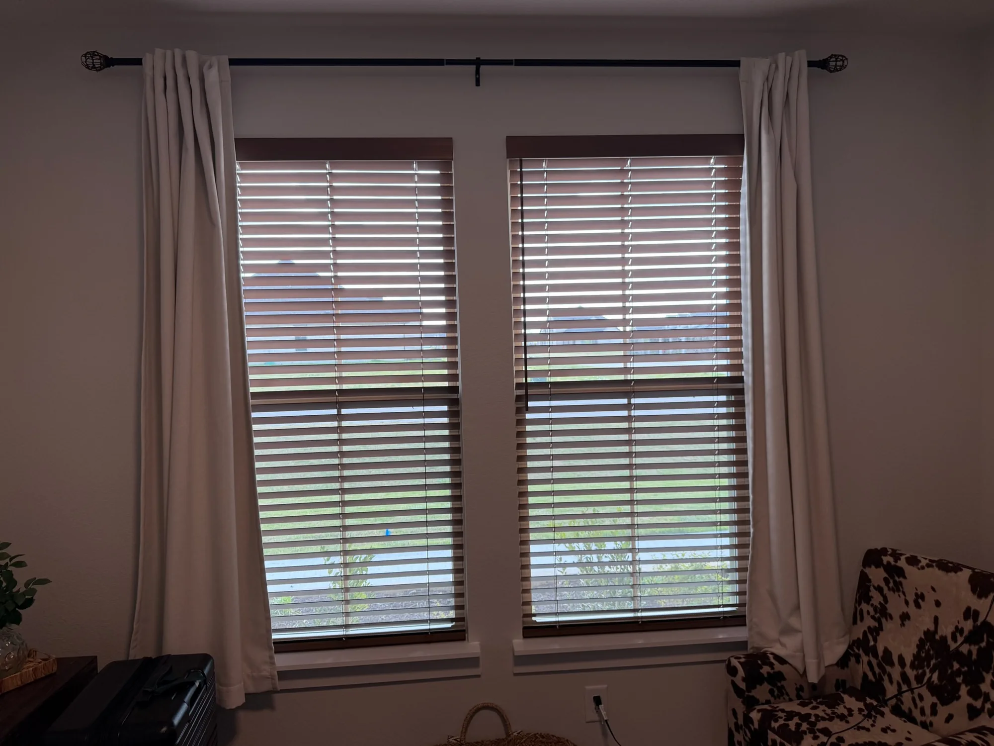 Close-up of Custom Blinds installed by Love Is Blinds in Justin, TX