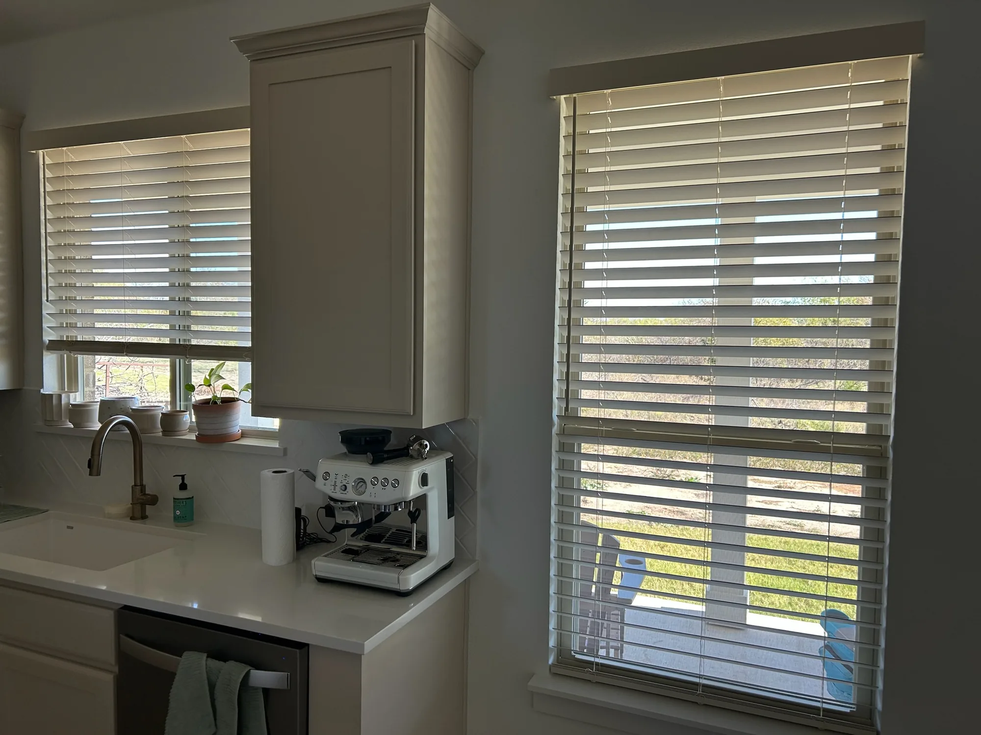 Custom Blinds fitted to the window opening in Arlington, TX