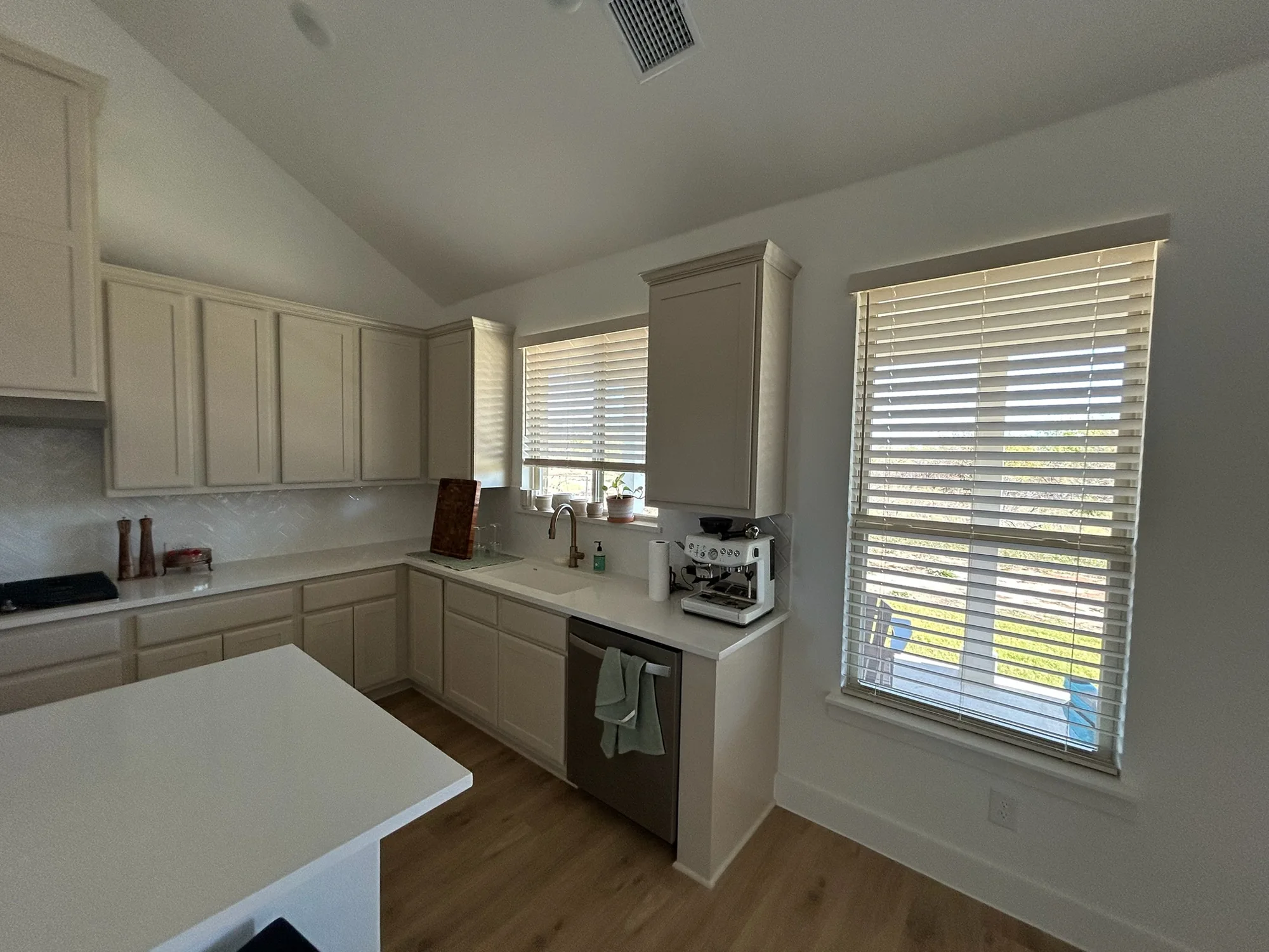 Close-up of Custom Blinds installed by Love Is Blinds in Arlington, TX