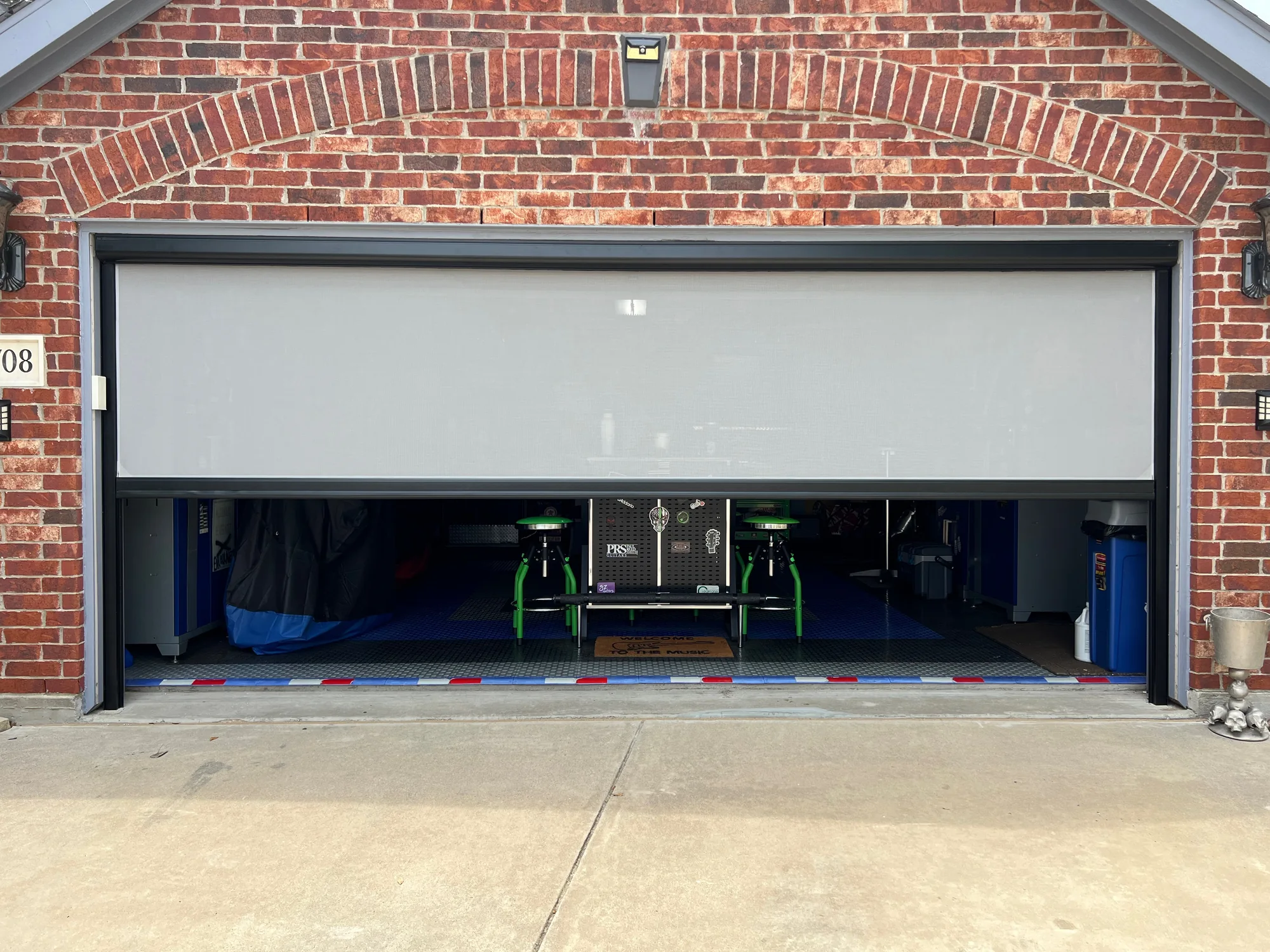 Exterior Patio Shades installed by Love Is Blinds in a Texas home
