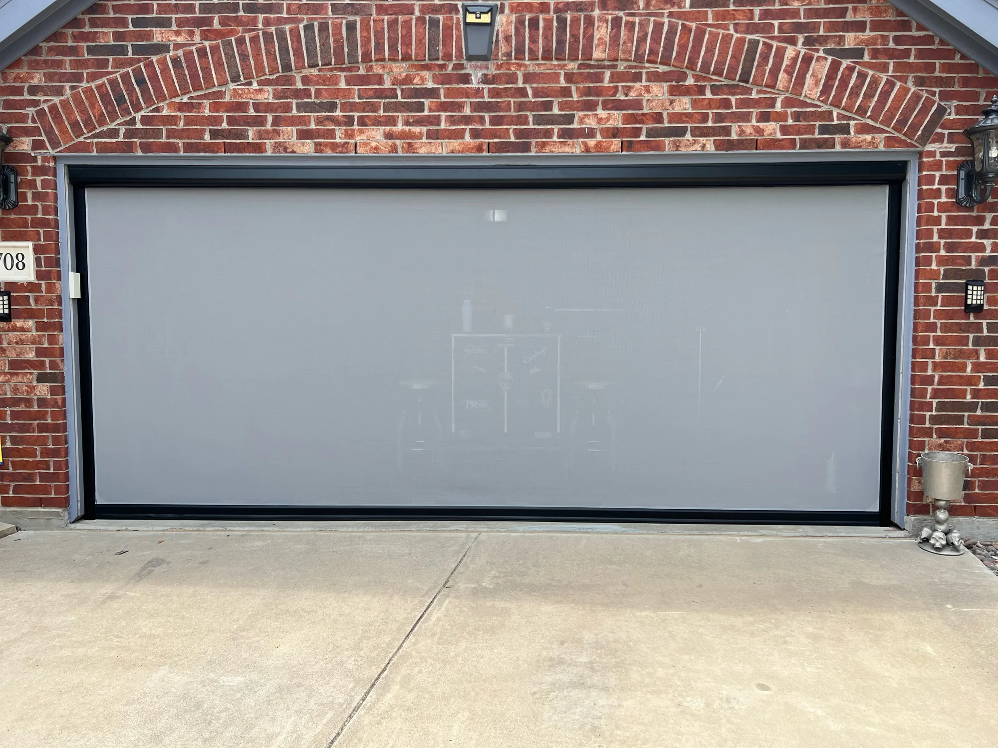Exterior Patio Shades in a finished Love Is Blinds installation