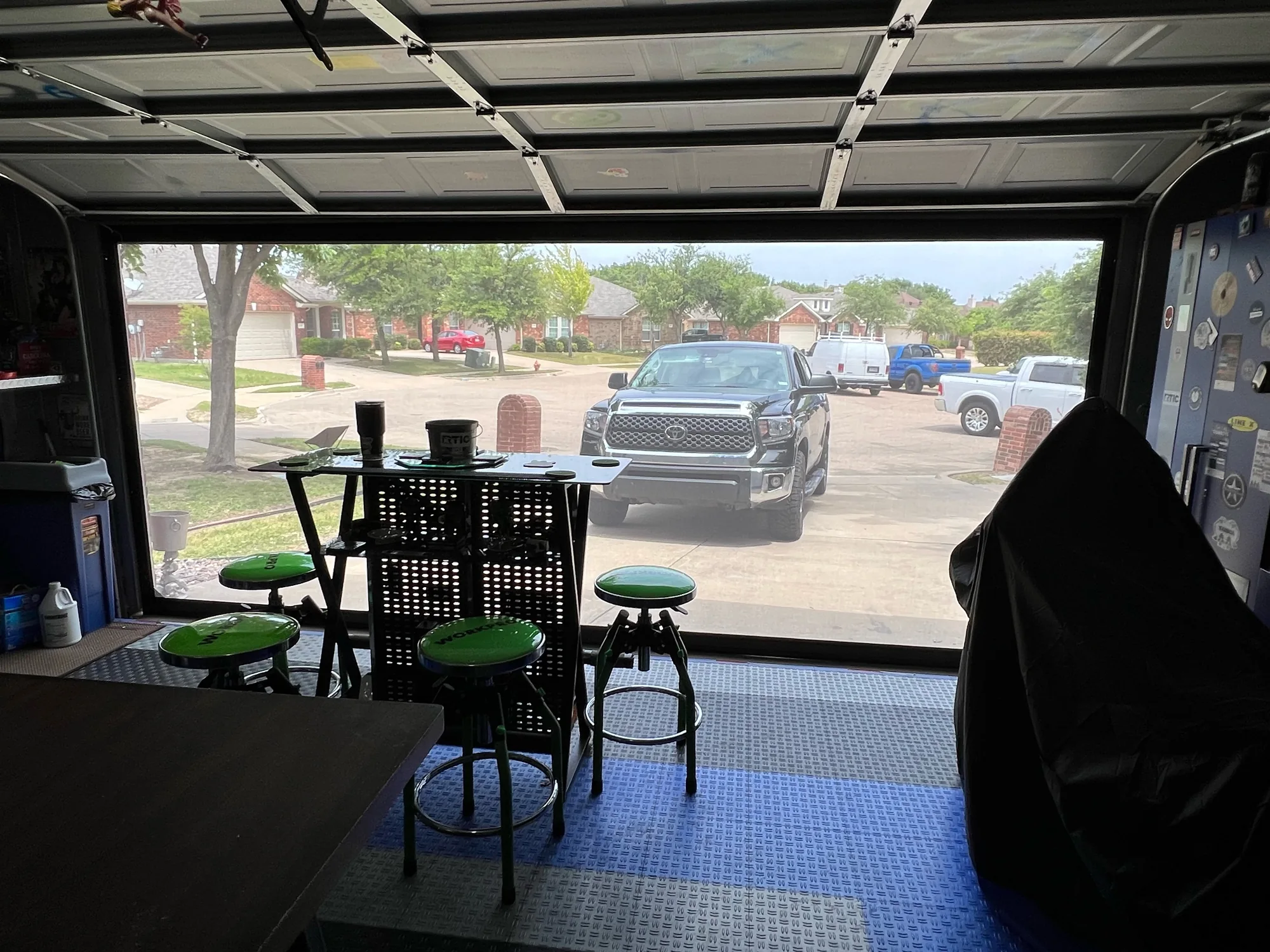Exterior Patio Shades installed by Love Is Blinds in a Texas home