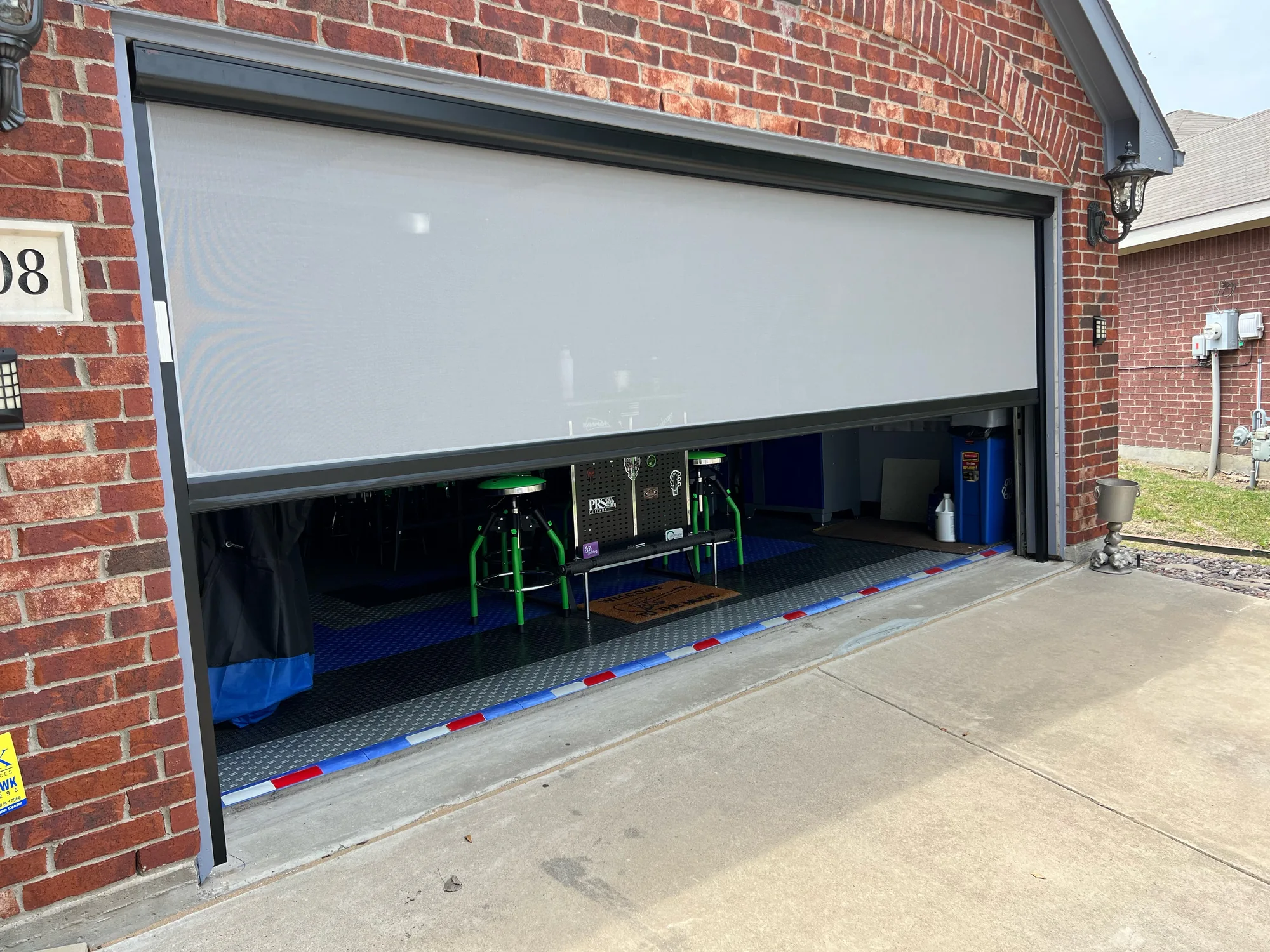 Exterior Patio Shades installed by Love Is Blinds in a Texas home