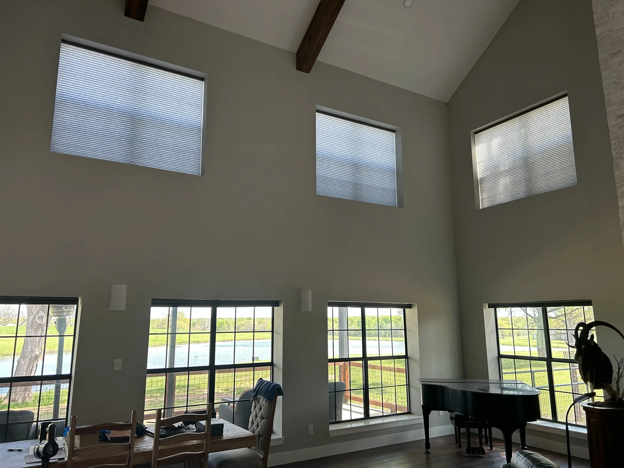 Custom Shades fitted to the window opening in Austin, TX