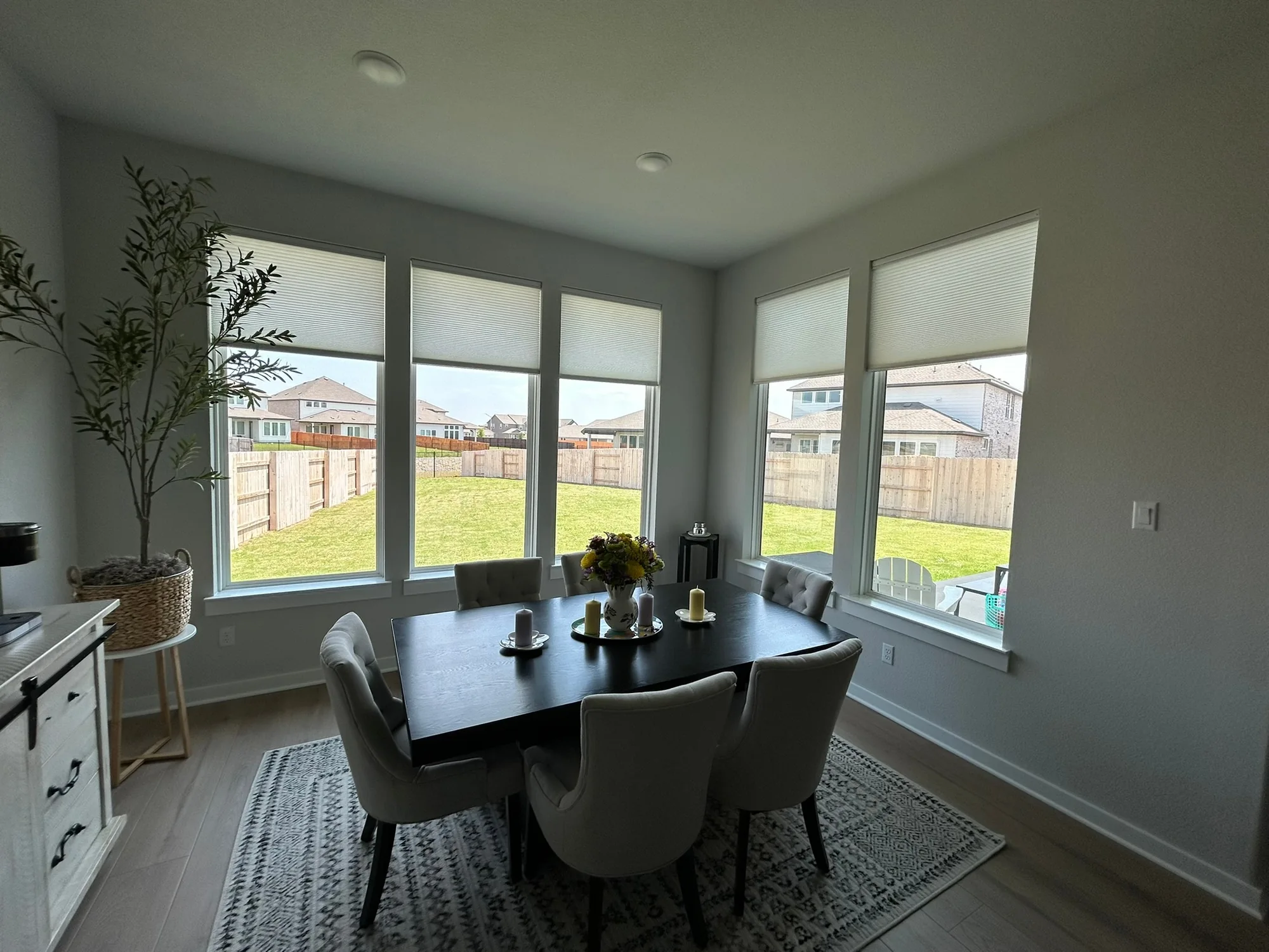 Custom Shades on a wide window in Austin, TX