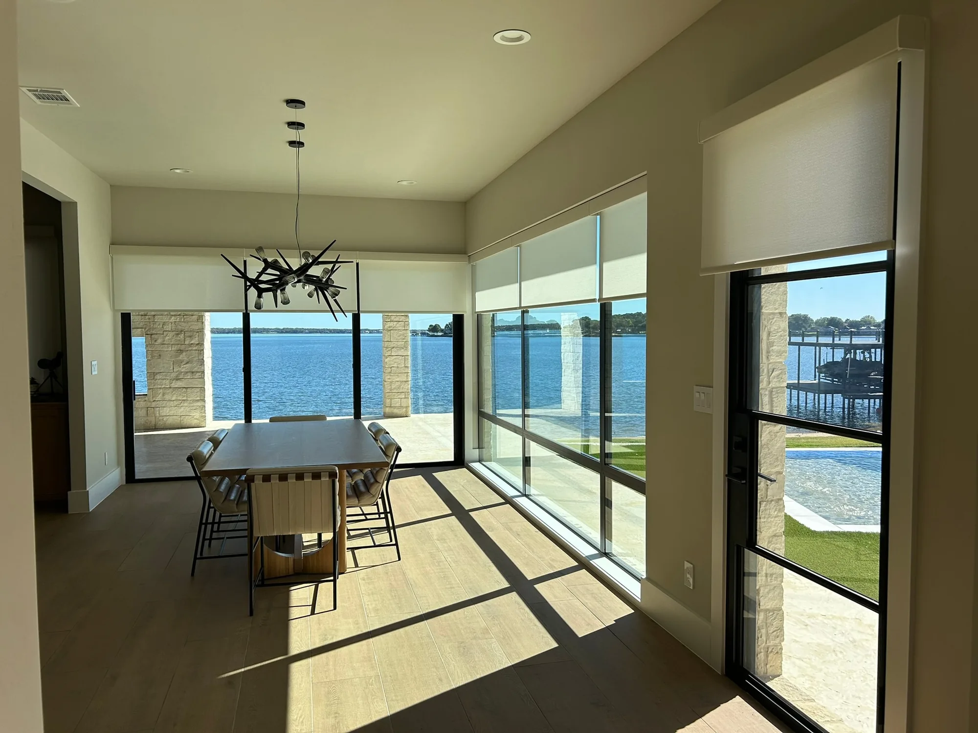 Roller Shades shading a Texas room