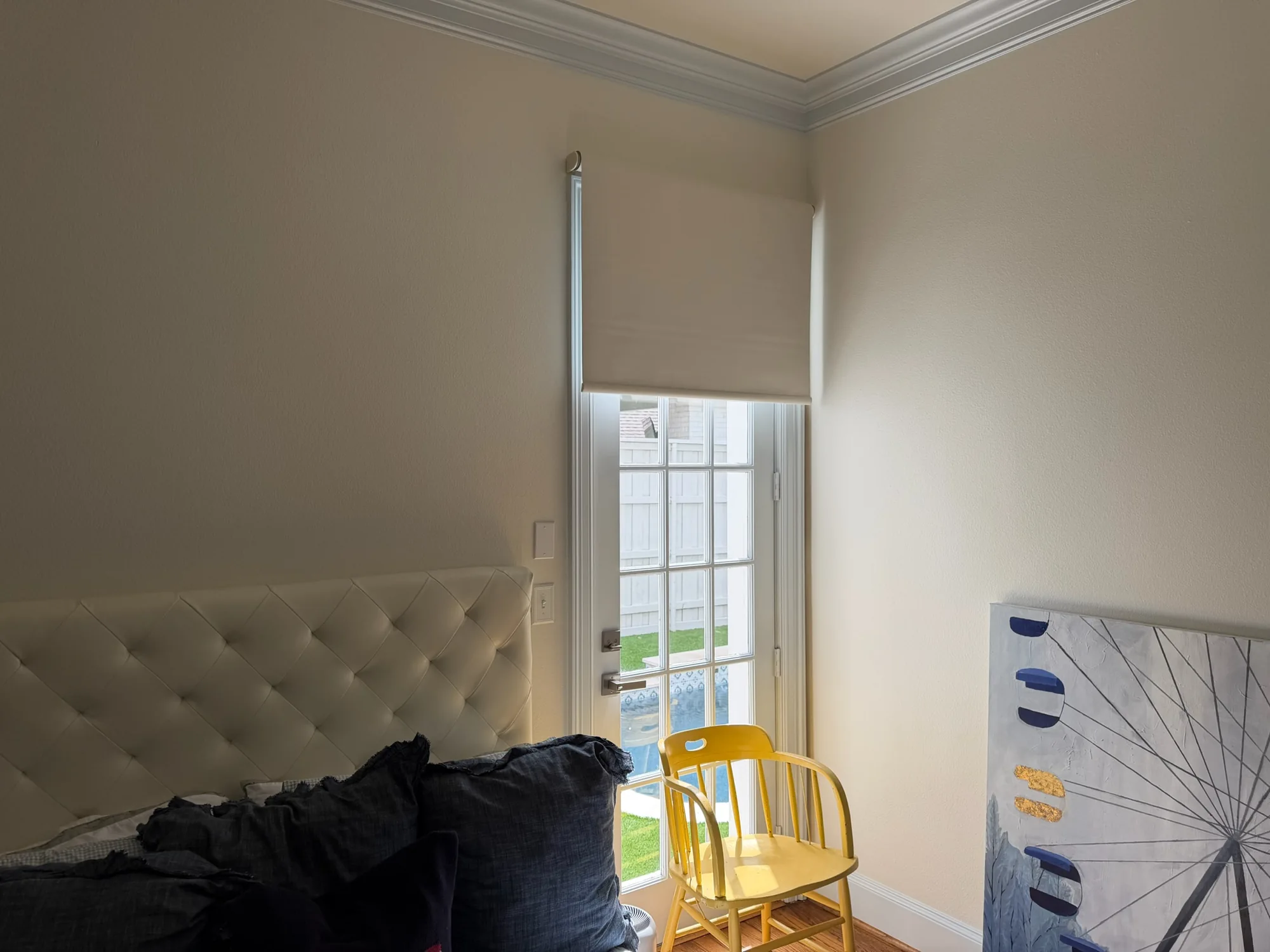 Roller Shades fitted to the window opening by Love Is Blinds