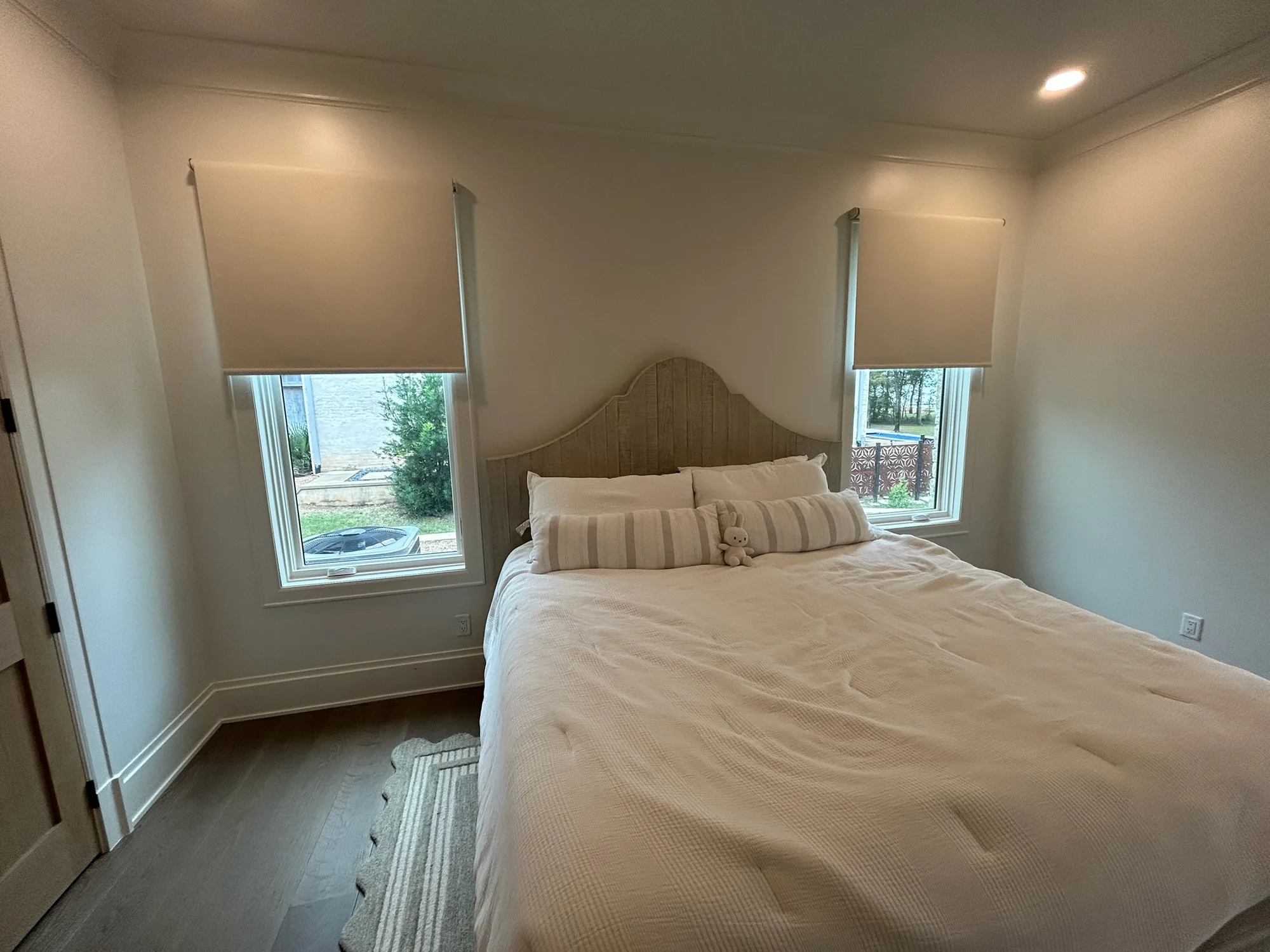 Close view of Roller Shades installed by Love Is Blinds