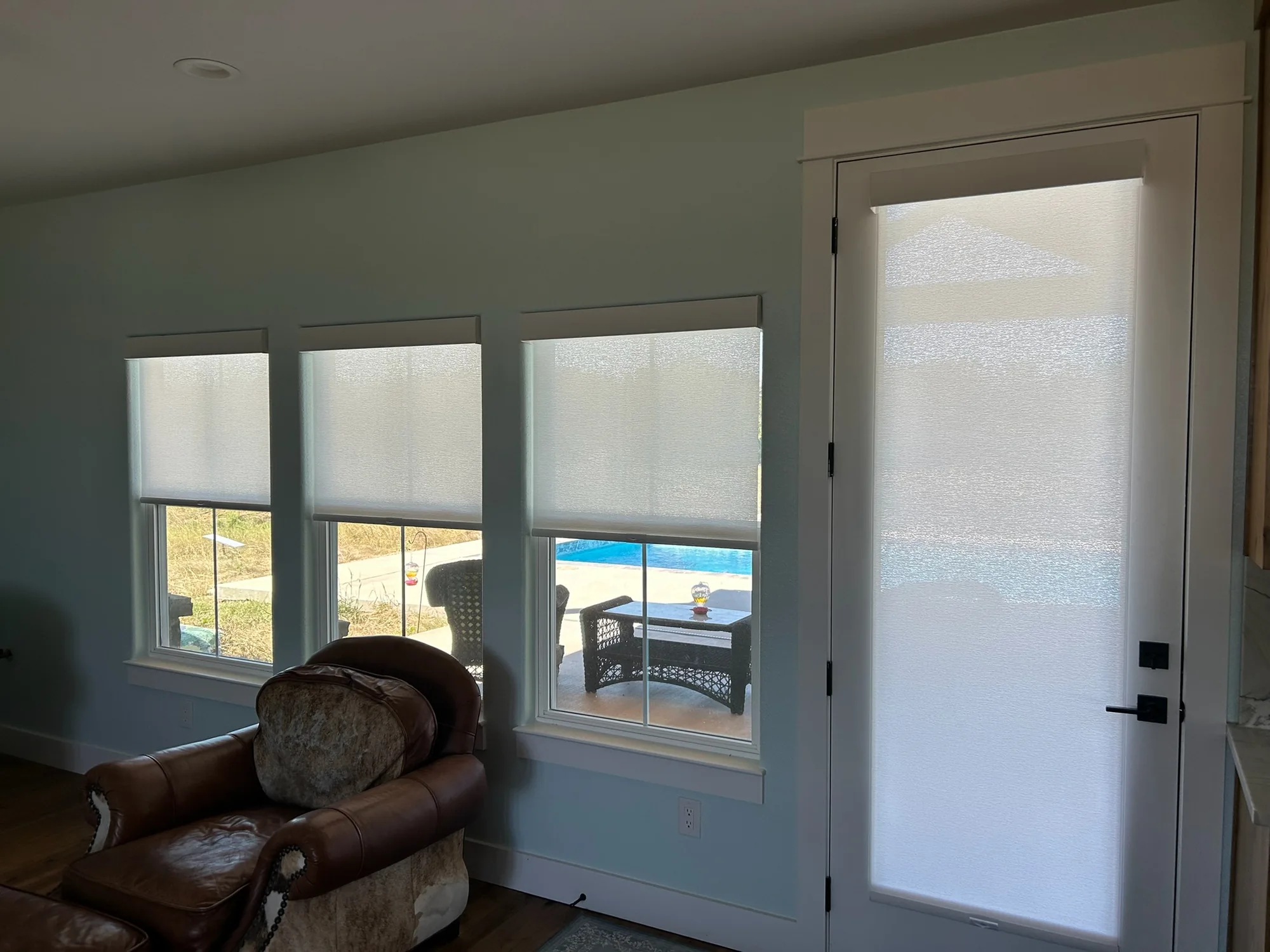 Roller Shades shading a Texas room