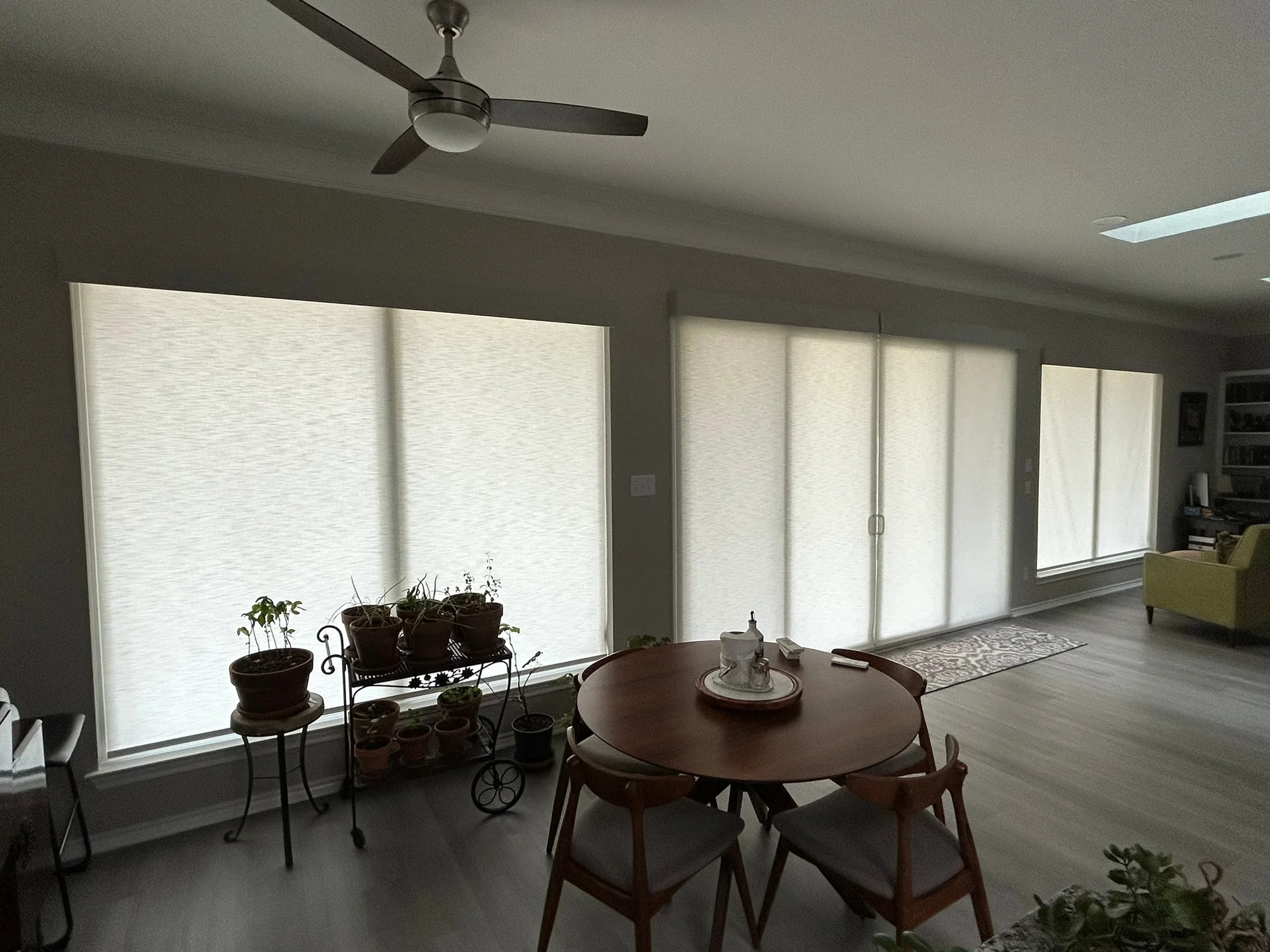 Motorized Shades installed in a Euless, TX home by Love Is Blinds
