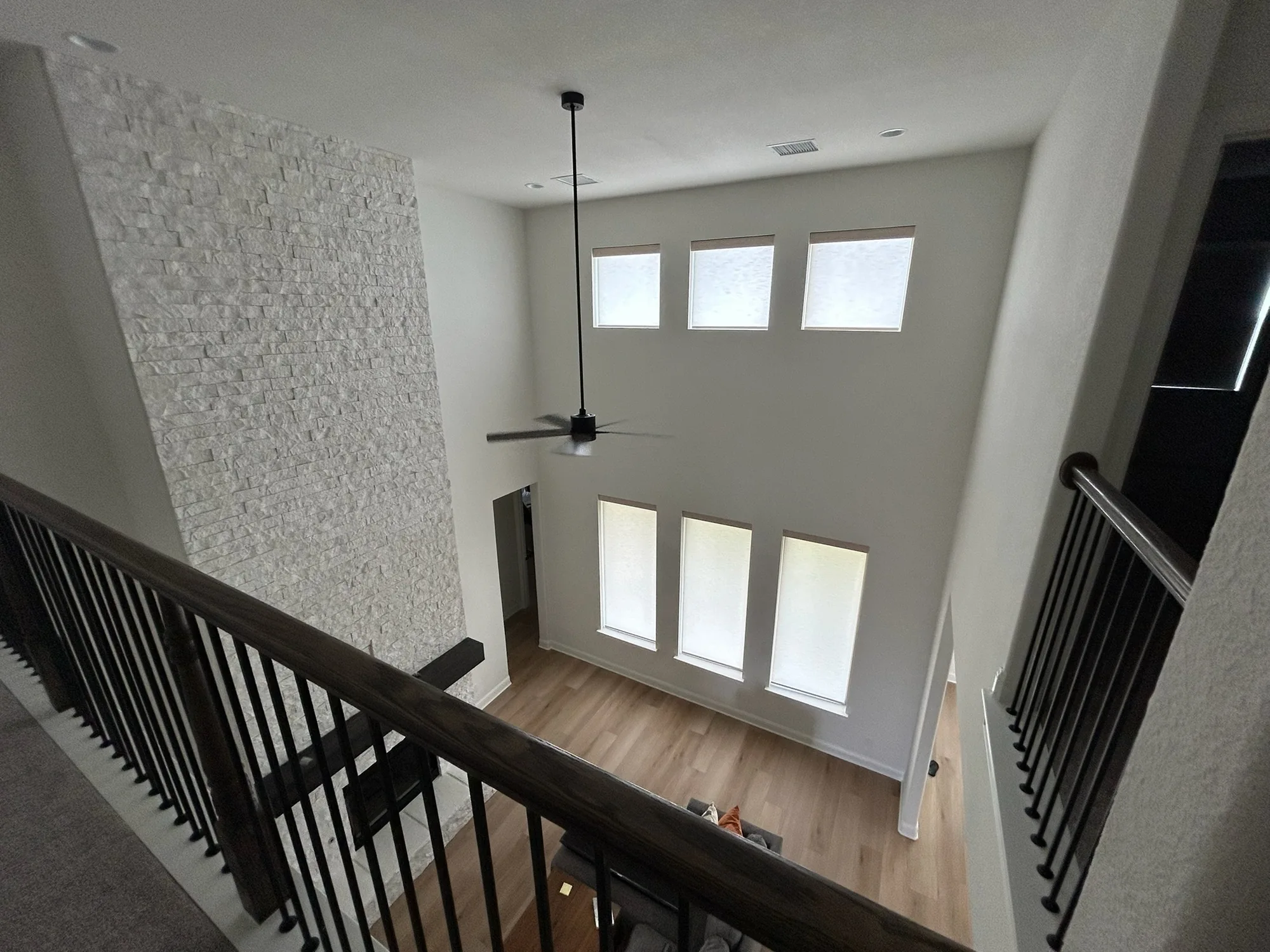 Roller Shades across a bright Texas window wall