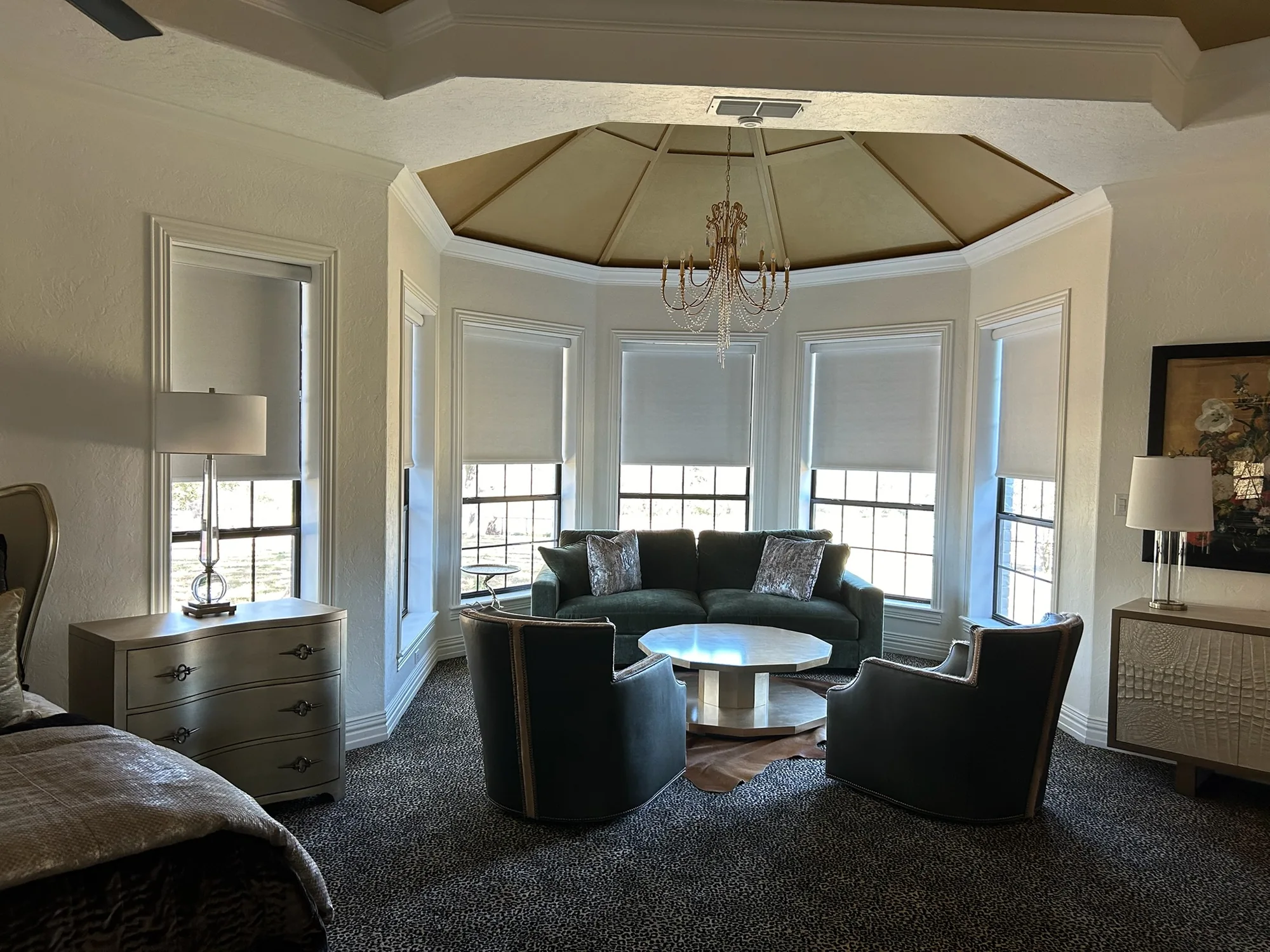 Custom Shades in a Denton, TX home