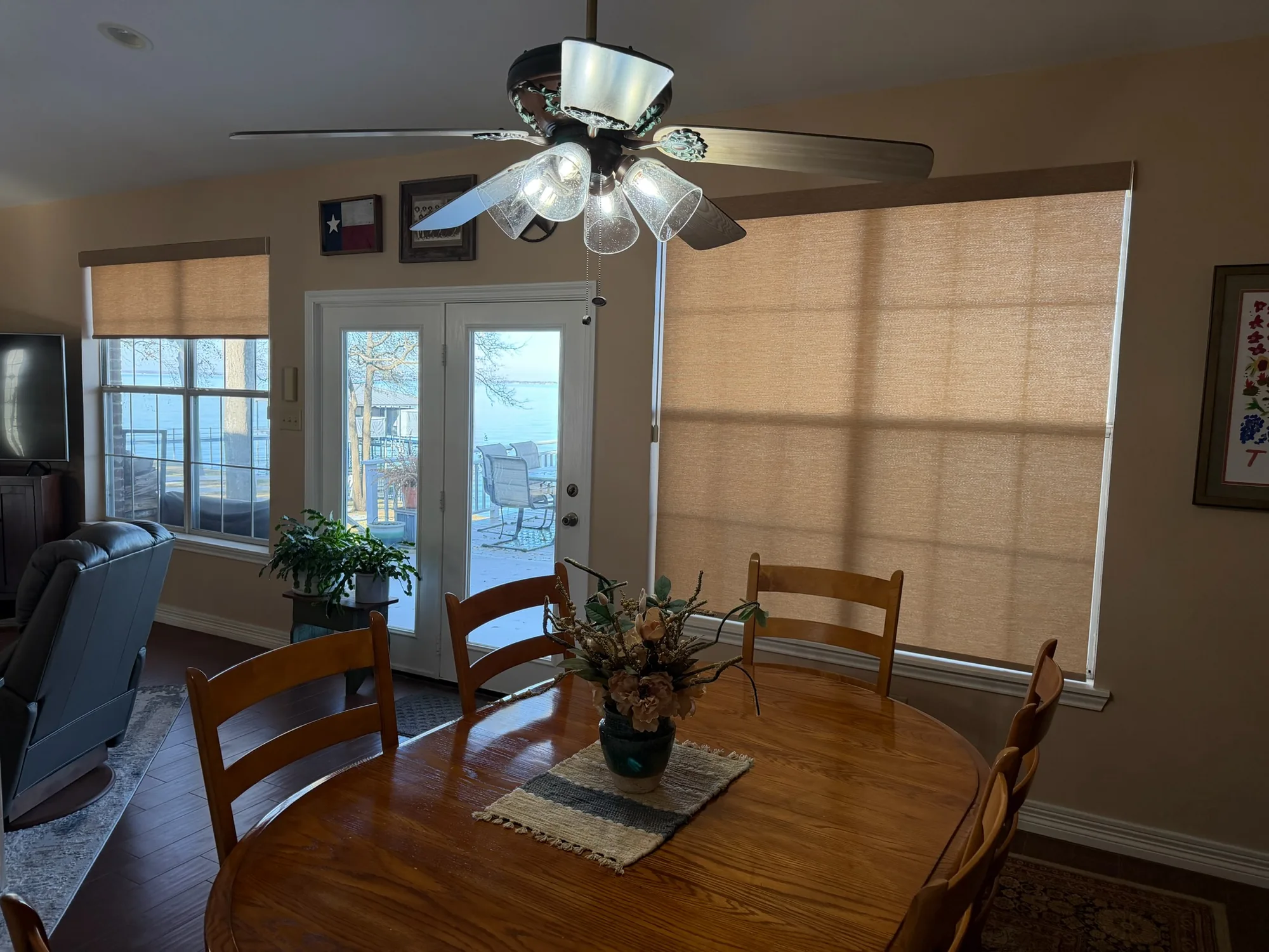 Custom Shades in a Coppell, TX home