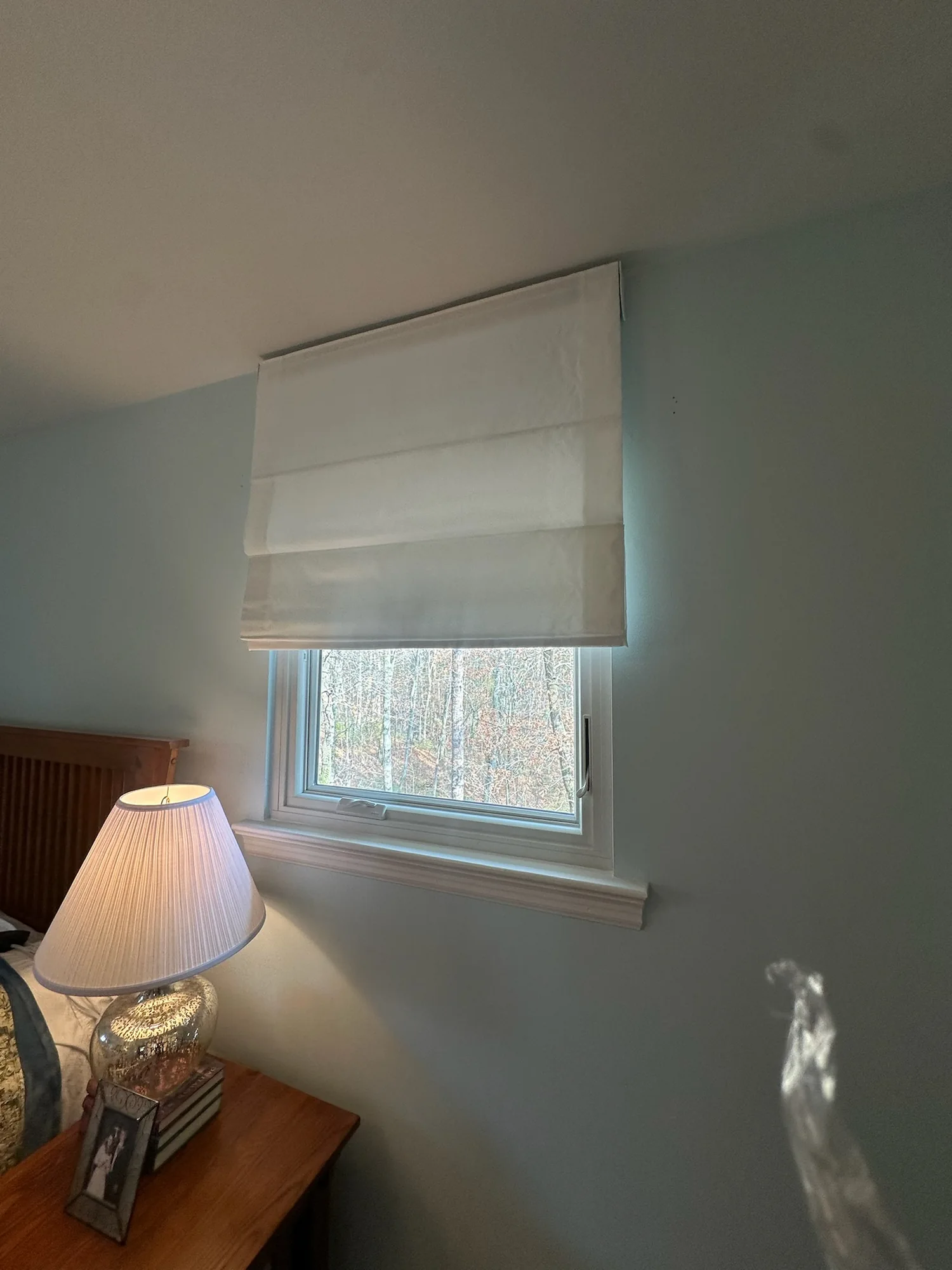 Roman & Woven fitted to the window opening by Love Is Blinds