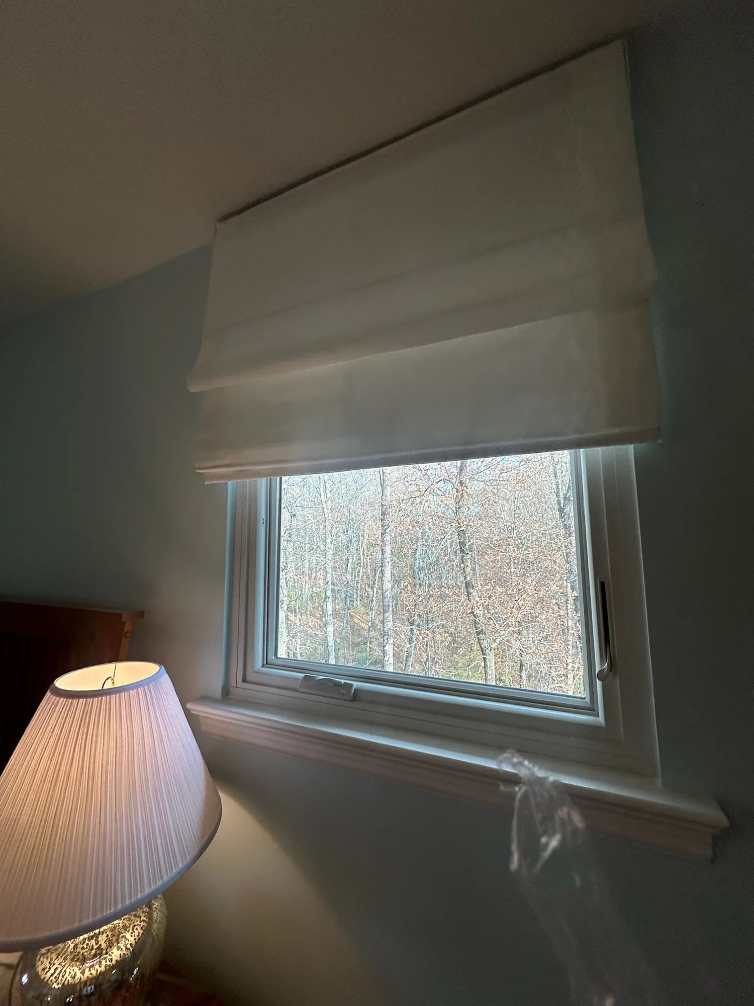 Close view of Roman & Woven installed by Love Is Blinds