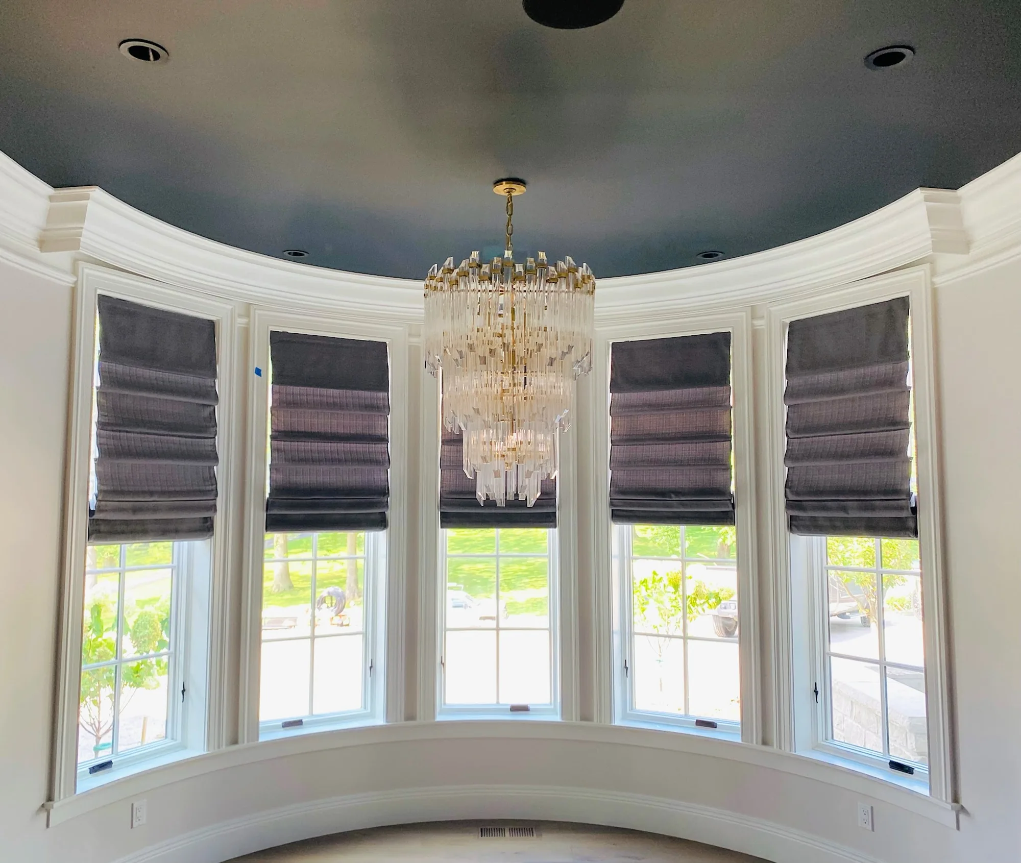 Roman & Woven fitted to the window opening by Love Is Blinds