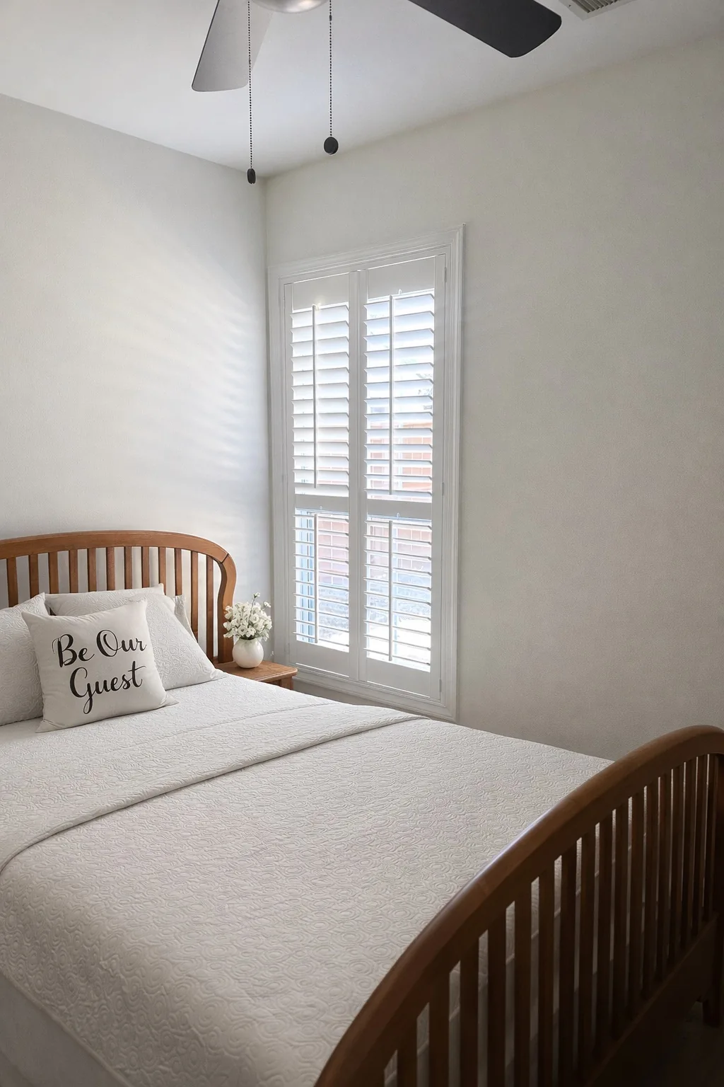 Plantation Shutters fitted to the window opening by Love Is Blinds