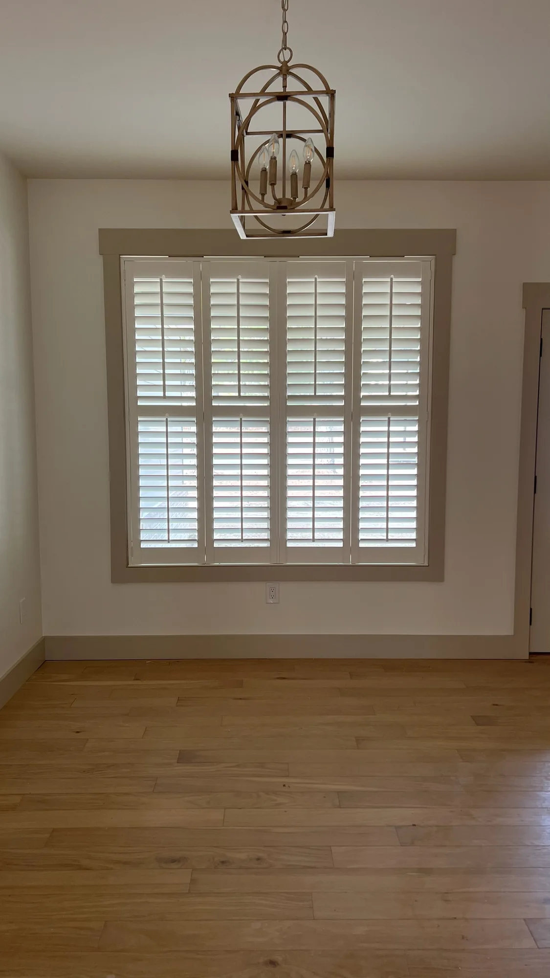 Close view of Plantation Shutters installed by Love Is Blinds