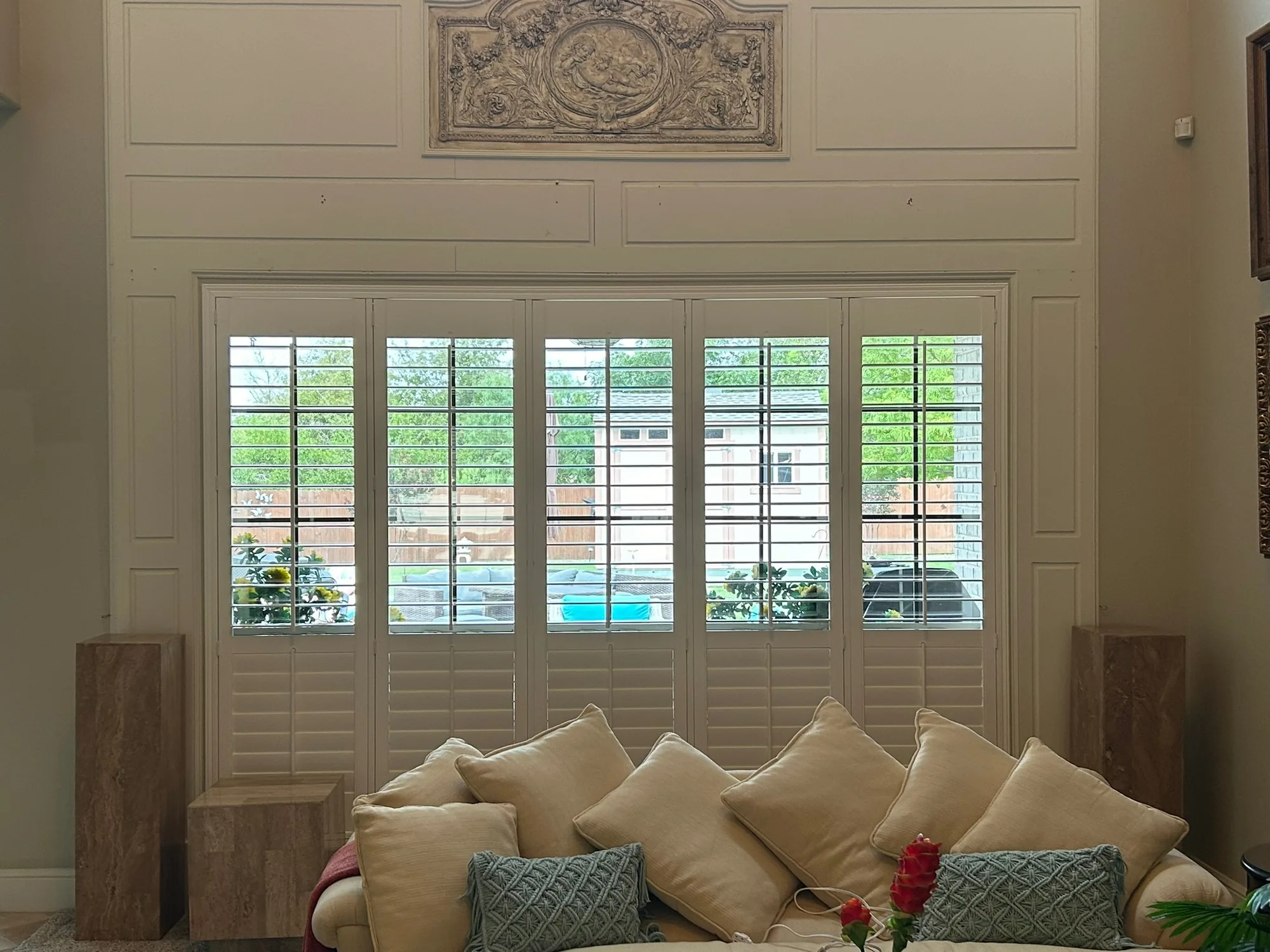 Plantation Shutters fitted to the window opening by Love Is Blinds