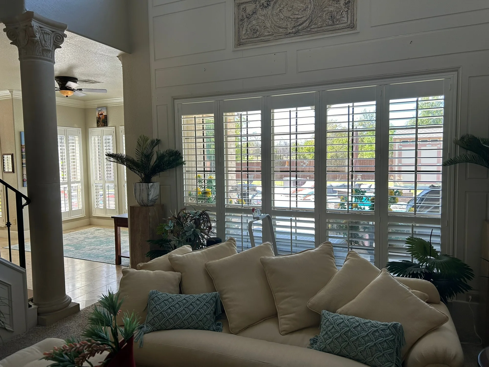 Plantation Shutters in a finished Love Is Blinds installation