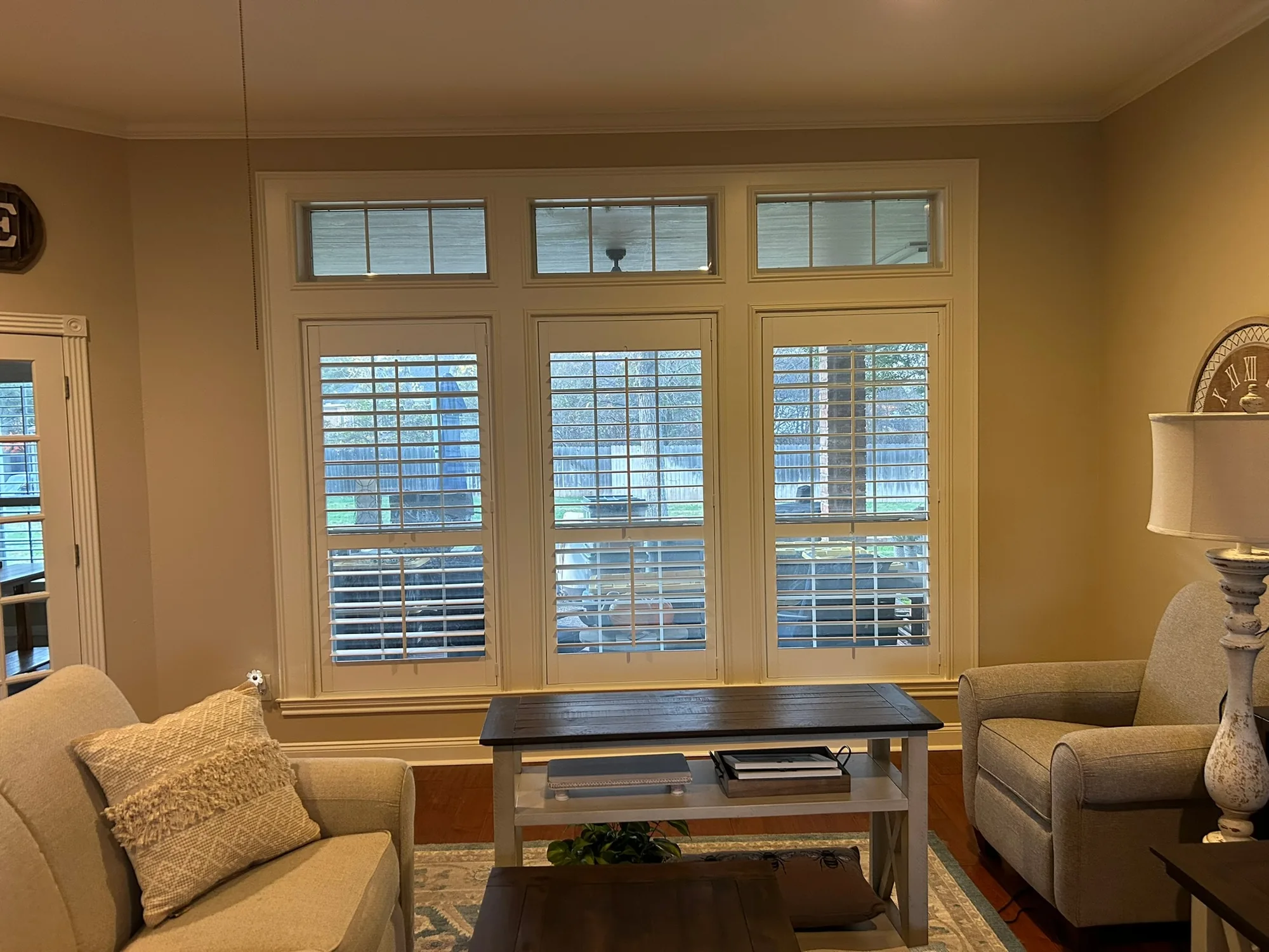 Plantation Shutters in a Euless, TX living space