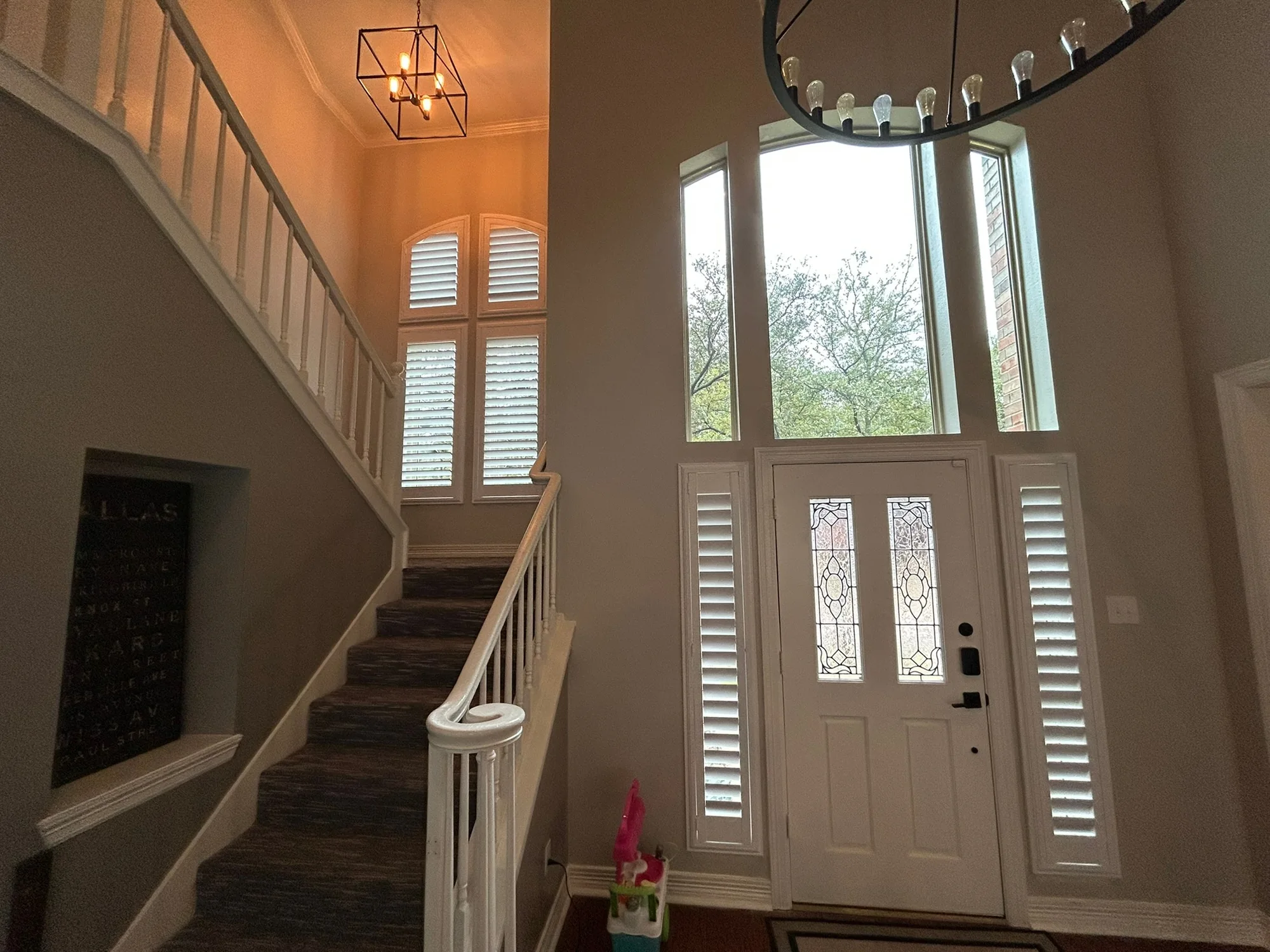 Plantation Shutters in a finished Love Is Blinds installation
