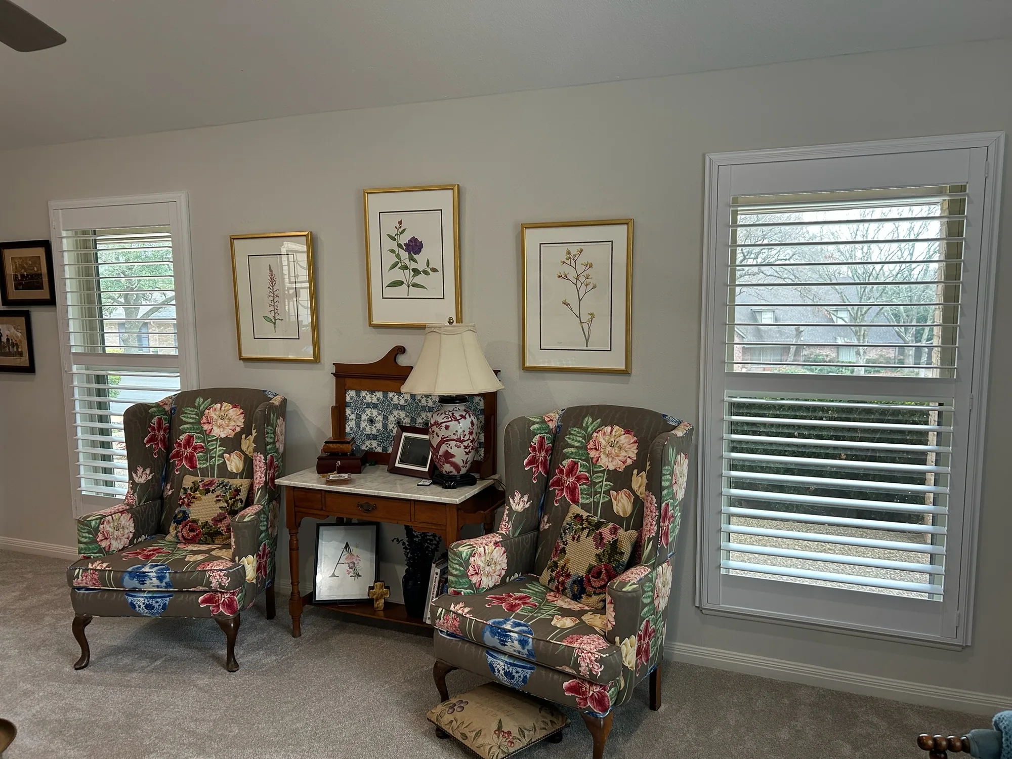 Close view of Plantation Shutters installed by Love Is Blinds