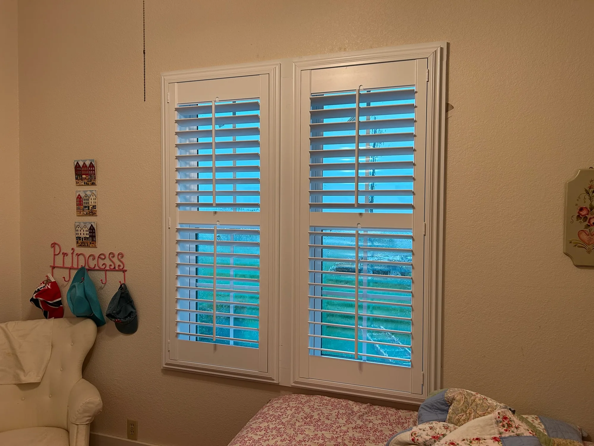 Plantation Shutters in a finished Love Is Blinds installation