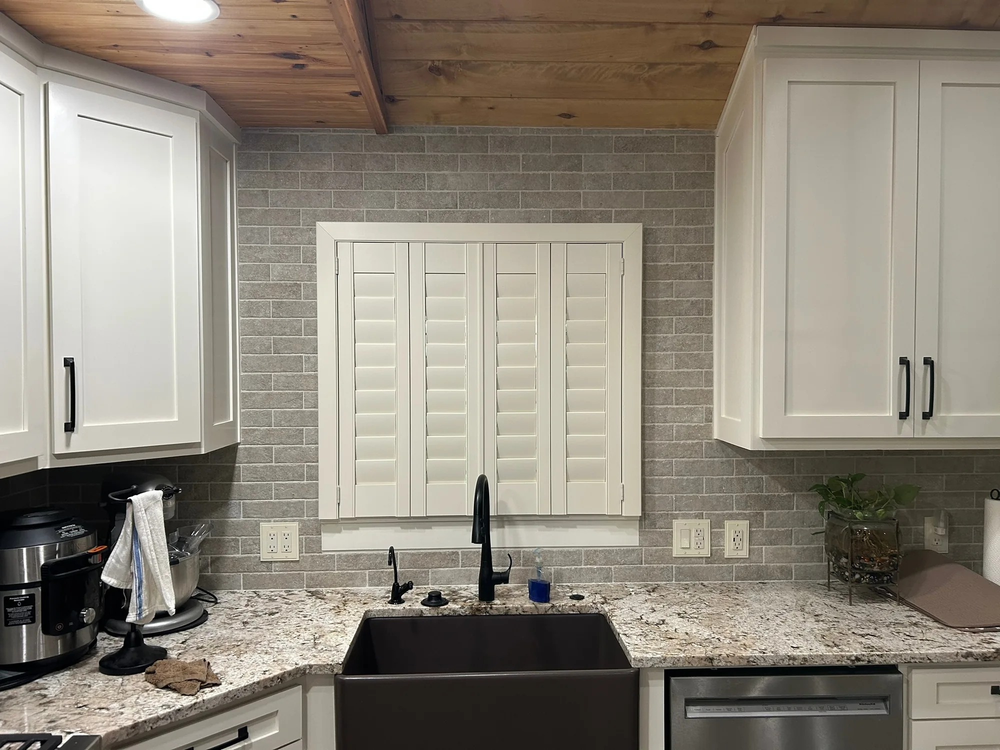 Plantation Shutters on a wide window in Euless, TX