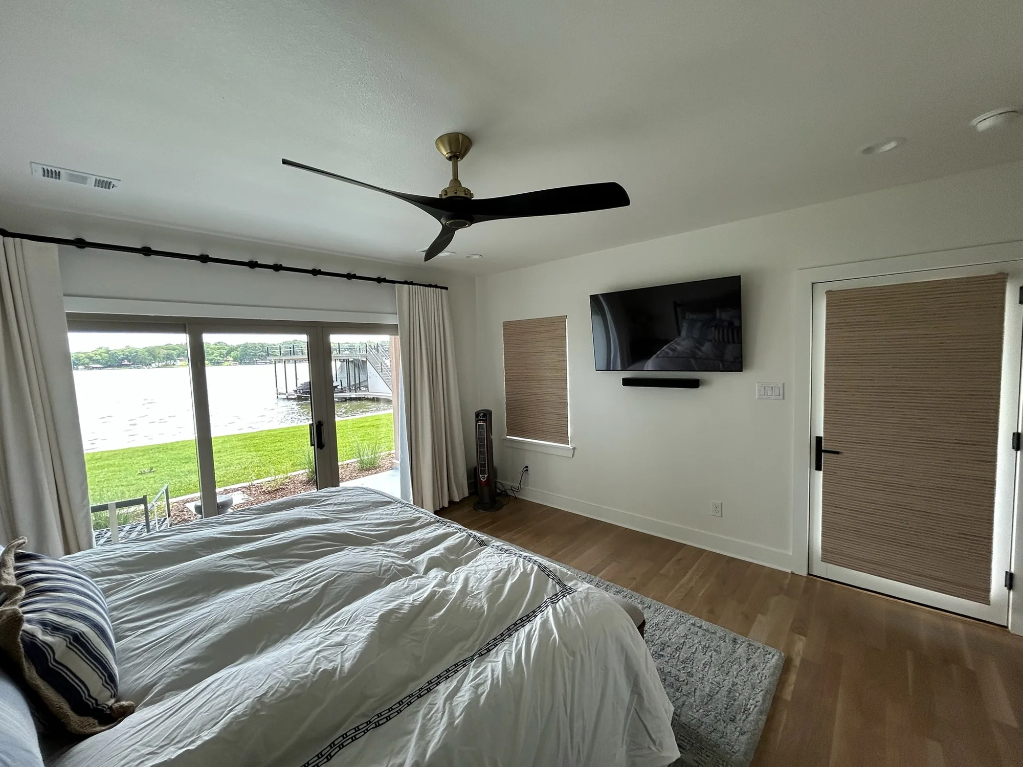 Close view of Drapery & Banded installed by Love Is Blinds