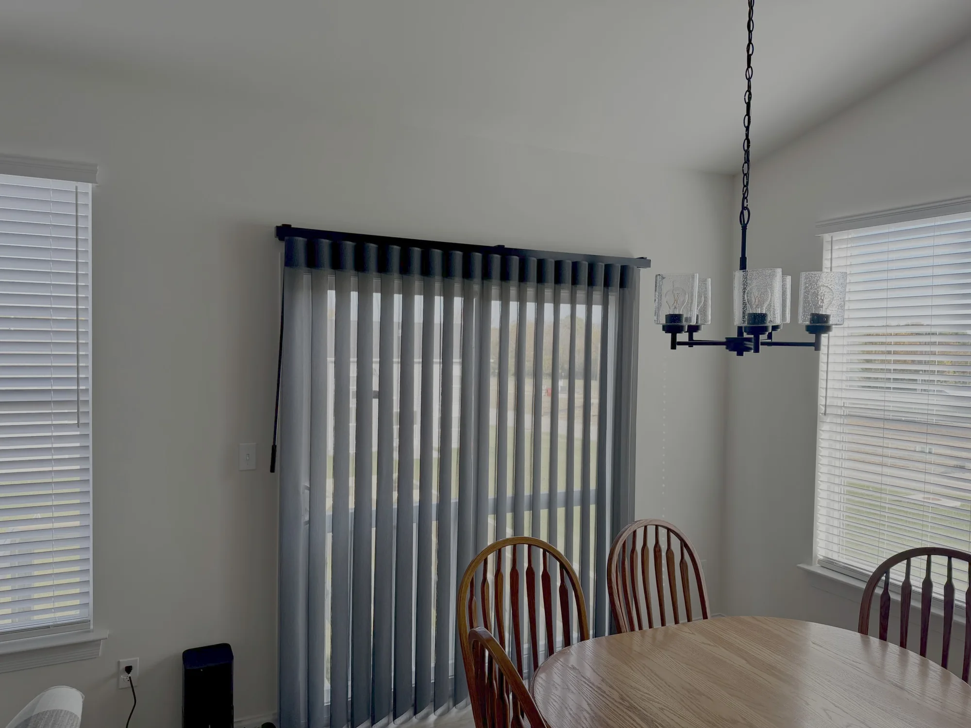 Close view of Drapery & Banded installed by Love Is Blinds