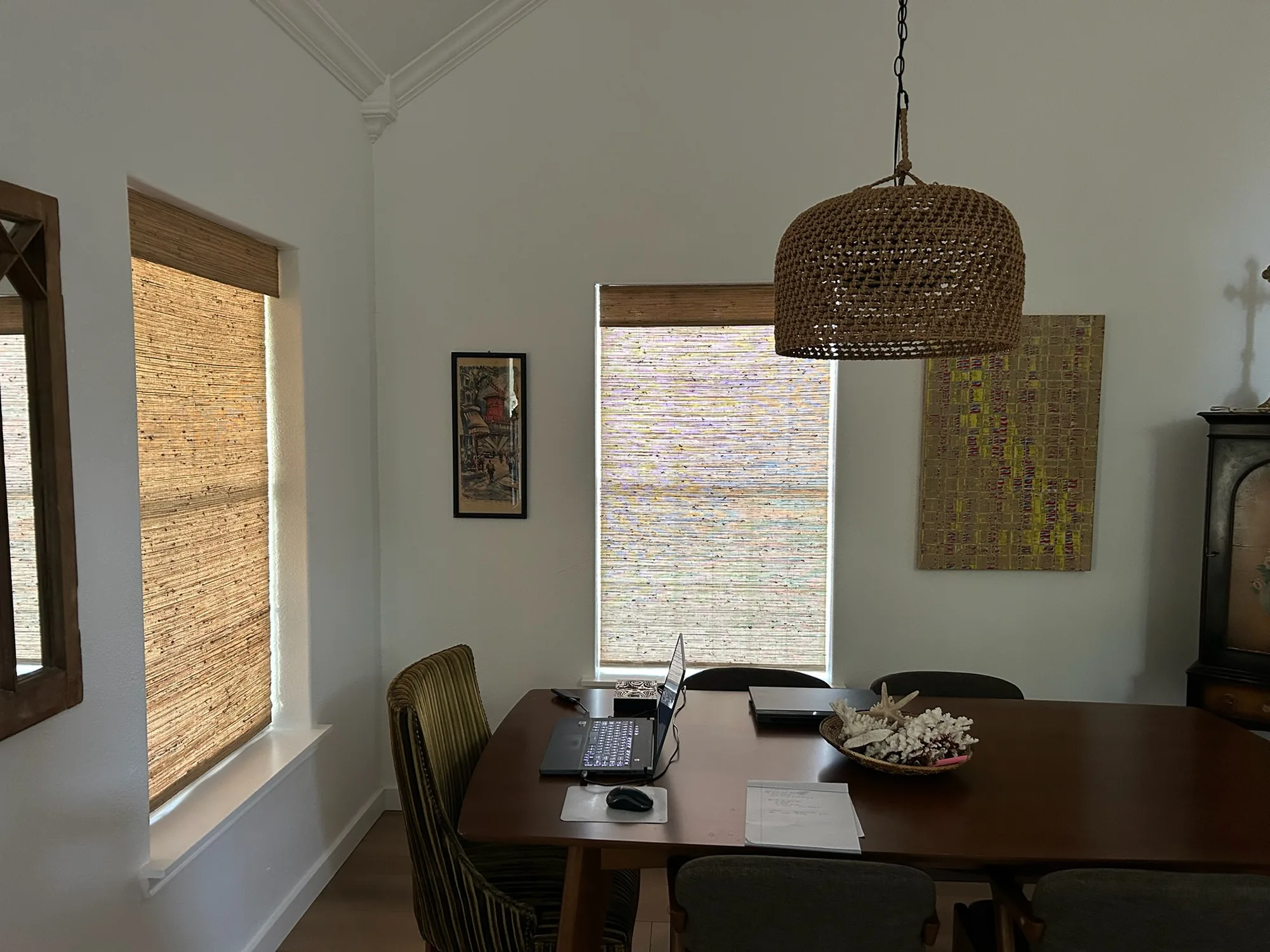 Roman & Woven fitted to the window opening by Love Is Blinds