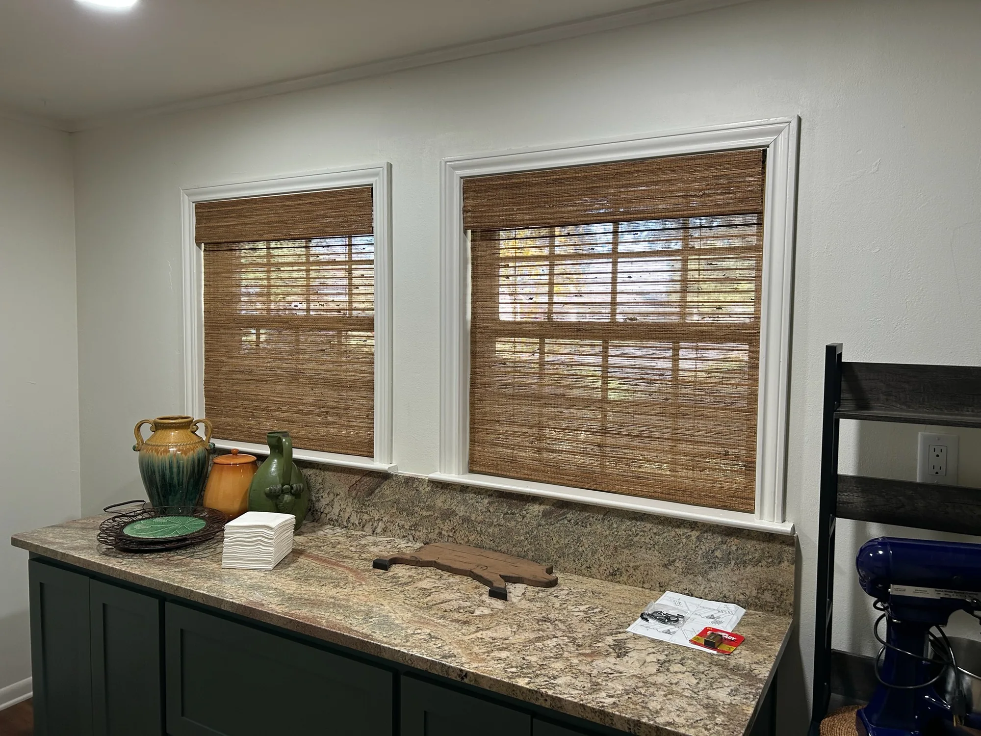 Roman & Woven fitted to the window opening by Love Is Blinds