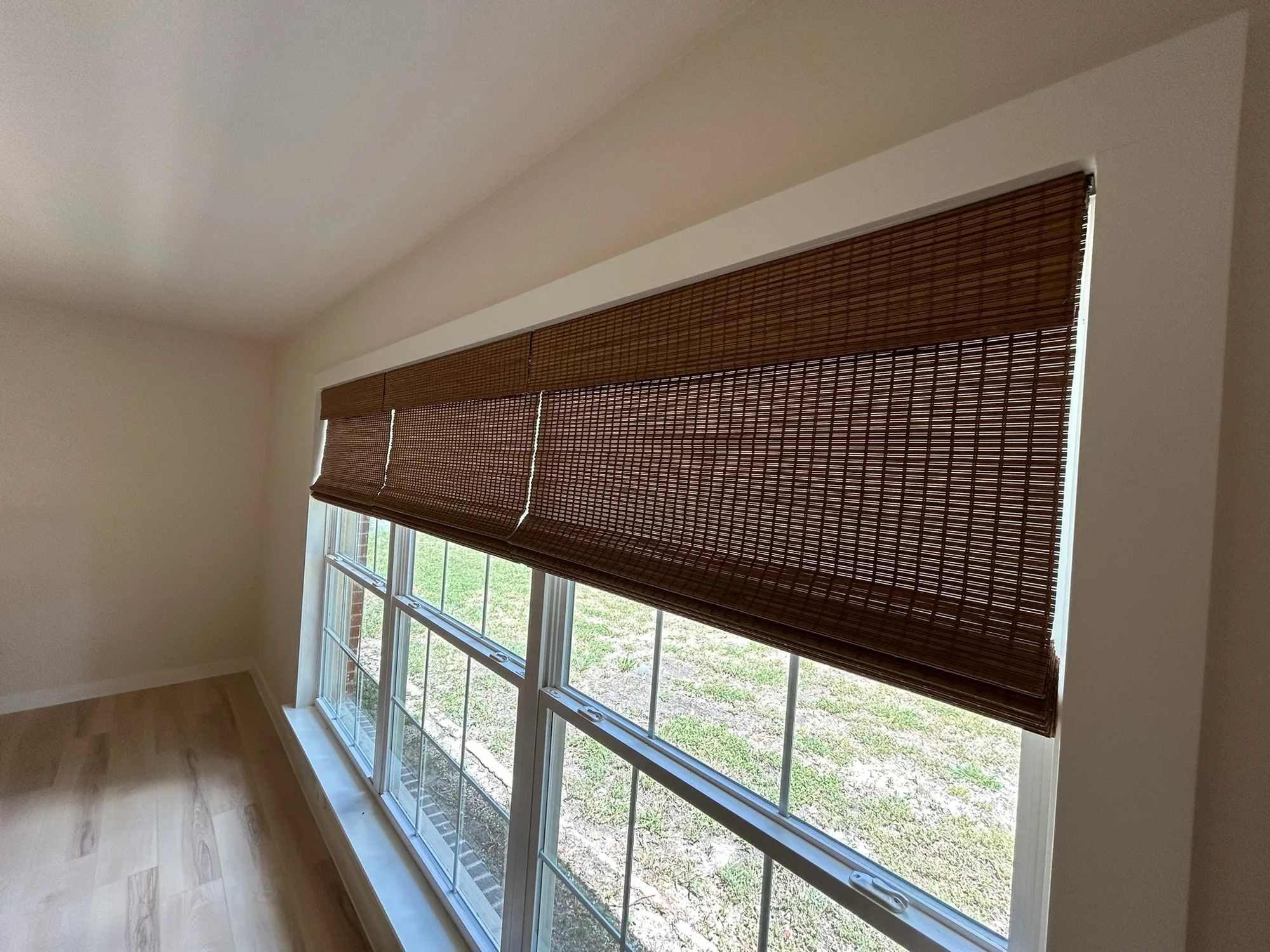 Roman & Woven shading a Texas room